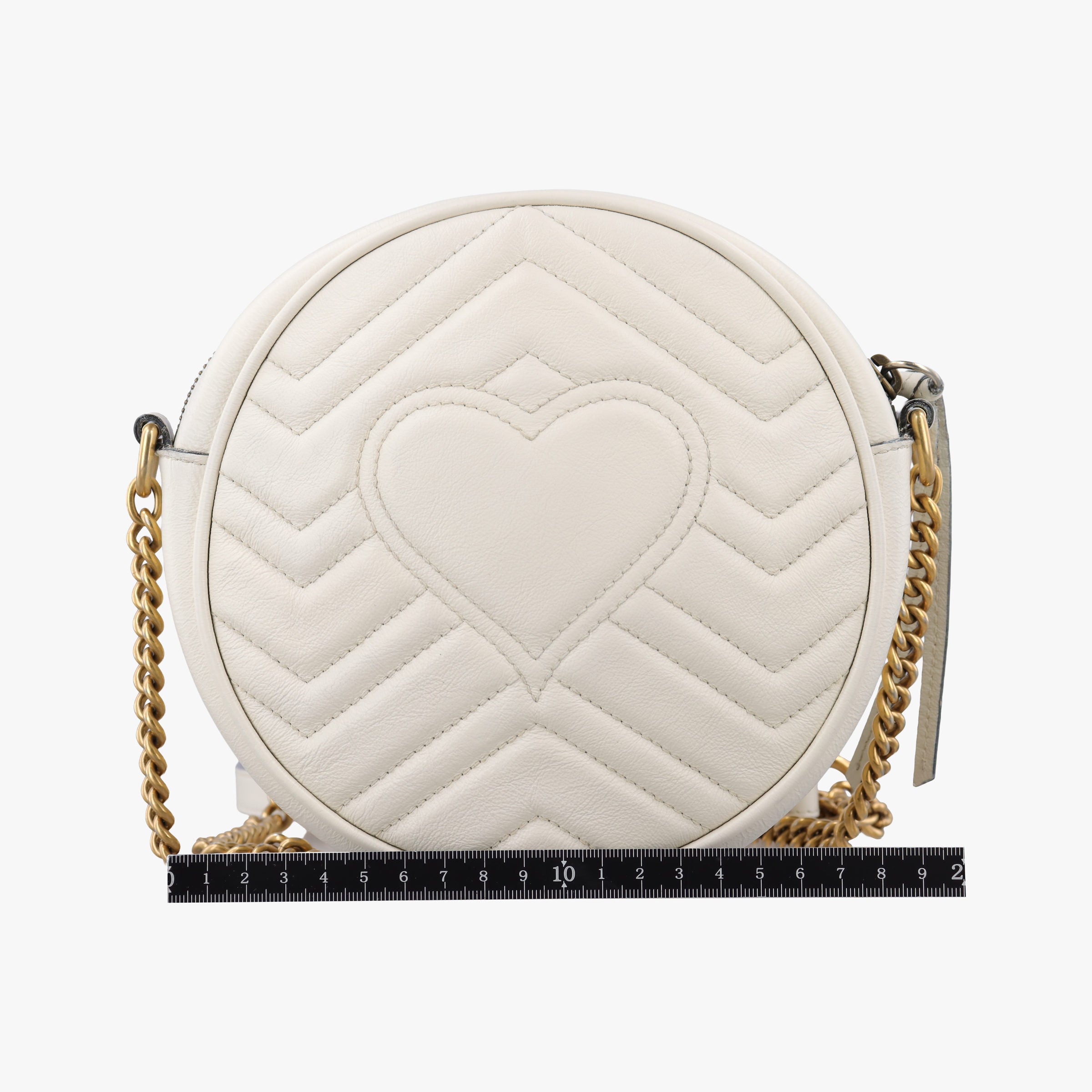 Pre-owned Gucci GG Marmont White Leather 550154 shoulderbag | stylenewstar