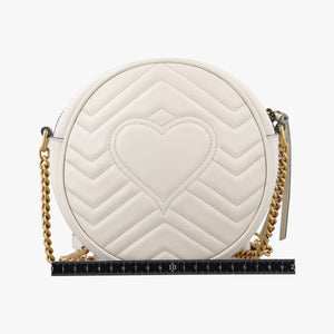 Pre-owned Gucci GG Marmont White Leather 550154 shoulderbag | stylenewstar