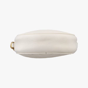 Pre-owned Gucci GG Marmont White Leather 550154 shoulderbag | stylenewstar