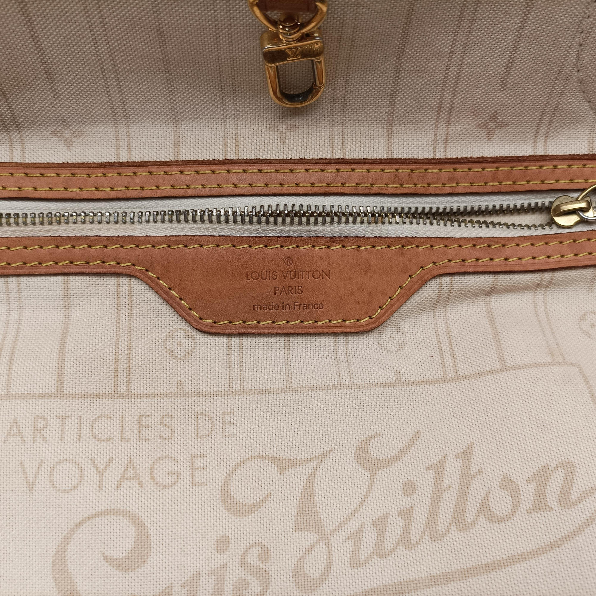 Pre-owned Louis Vuitton NEVERFULL MM AZUR Damier Canvas N51107 shoulderbag | stylenewstar