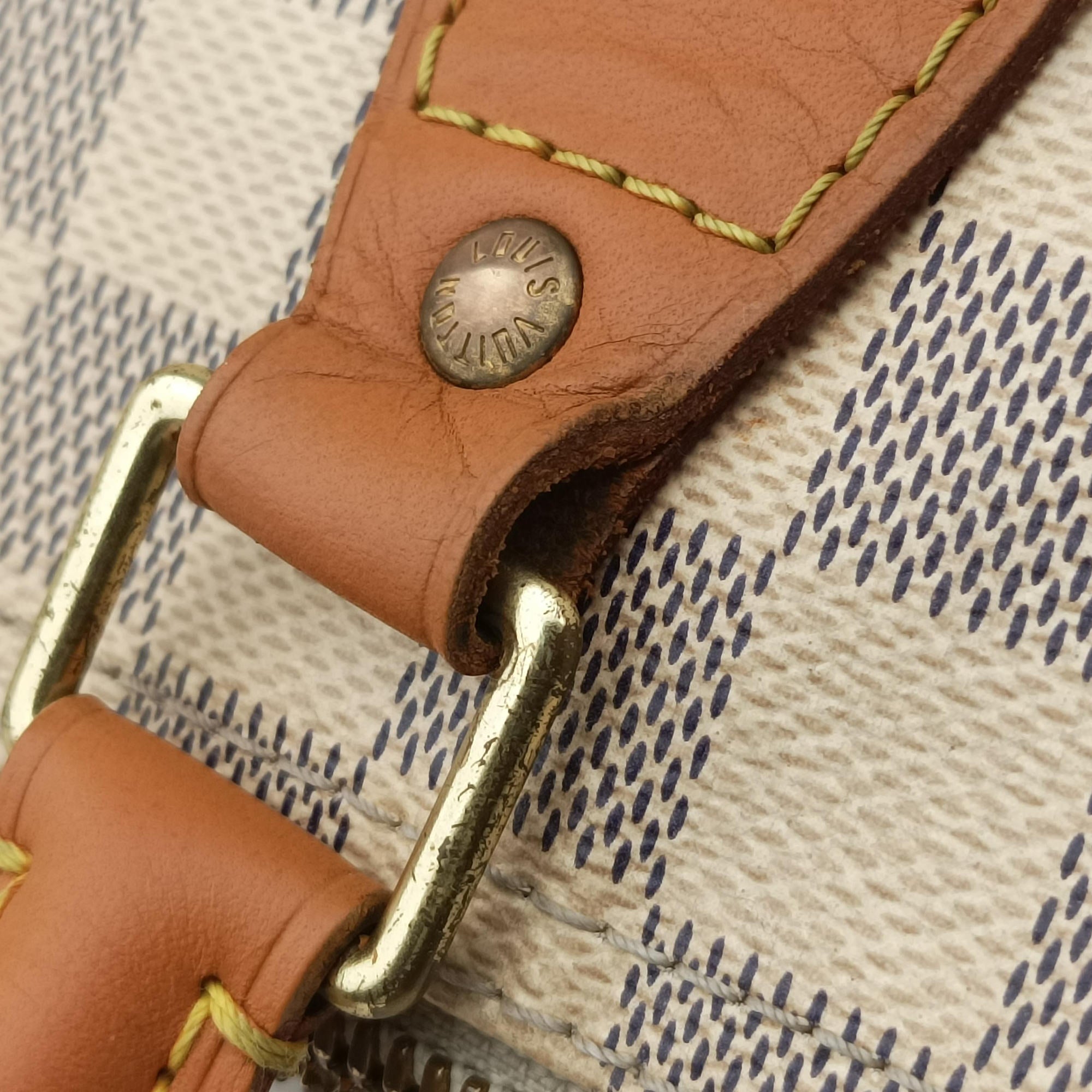Pre-owned Louis Vuitton Speedy 35 AZUR Damier Canvas N41535 shoulderbag | stylenewstar