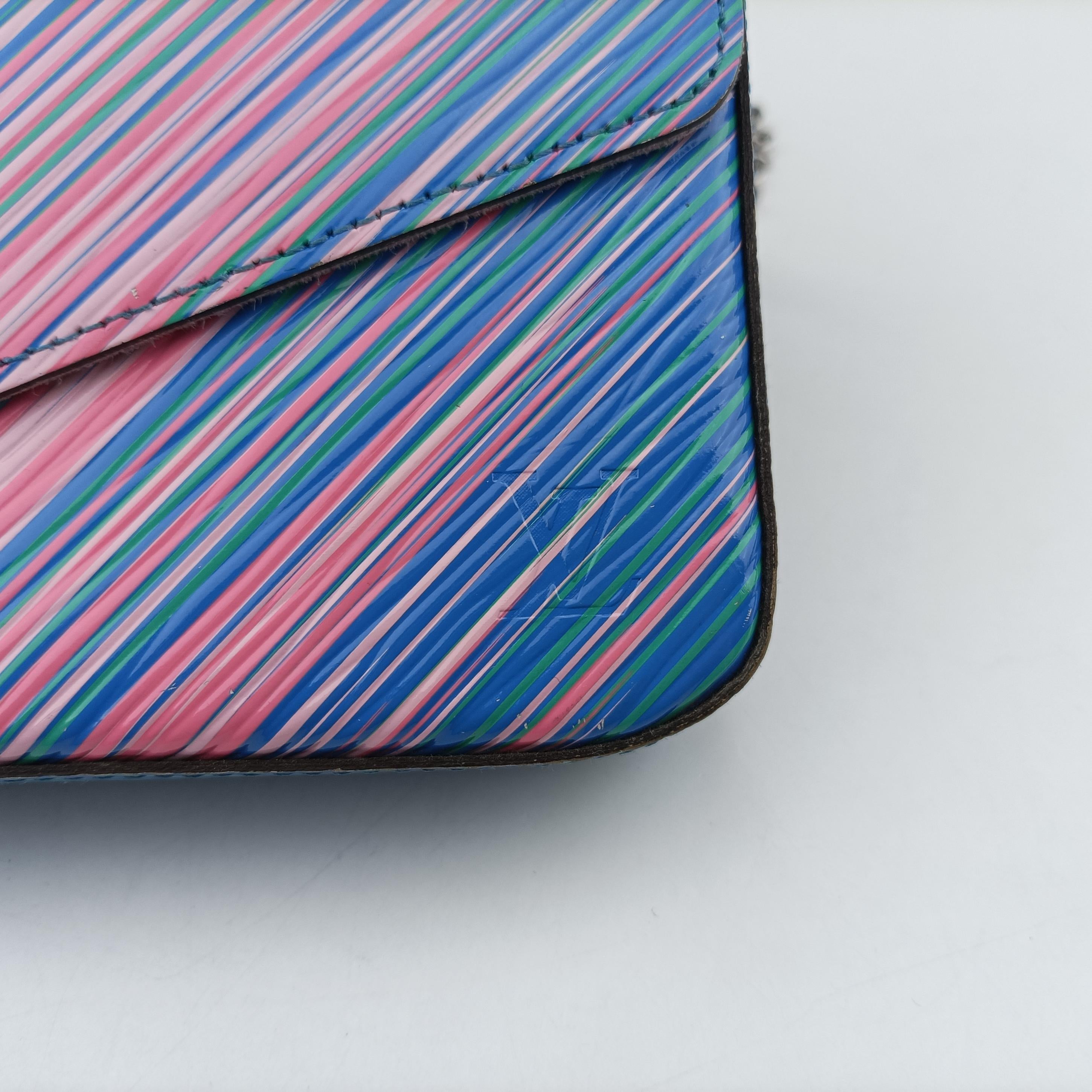 Pre-owned Louis Vuitton Pochette Felicie Pink x Blue×multicolor epi M62768 shoulderbag | stylenewstar