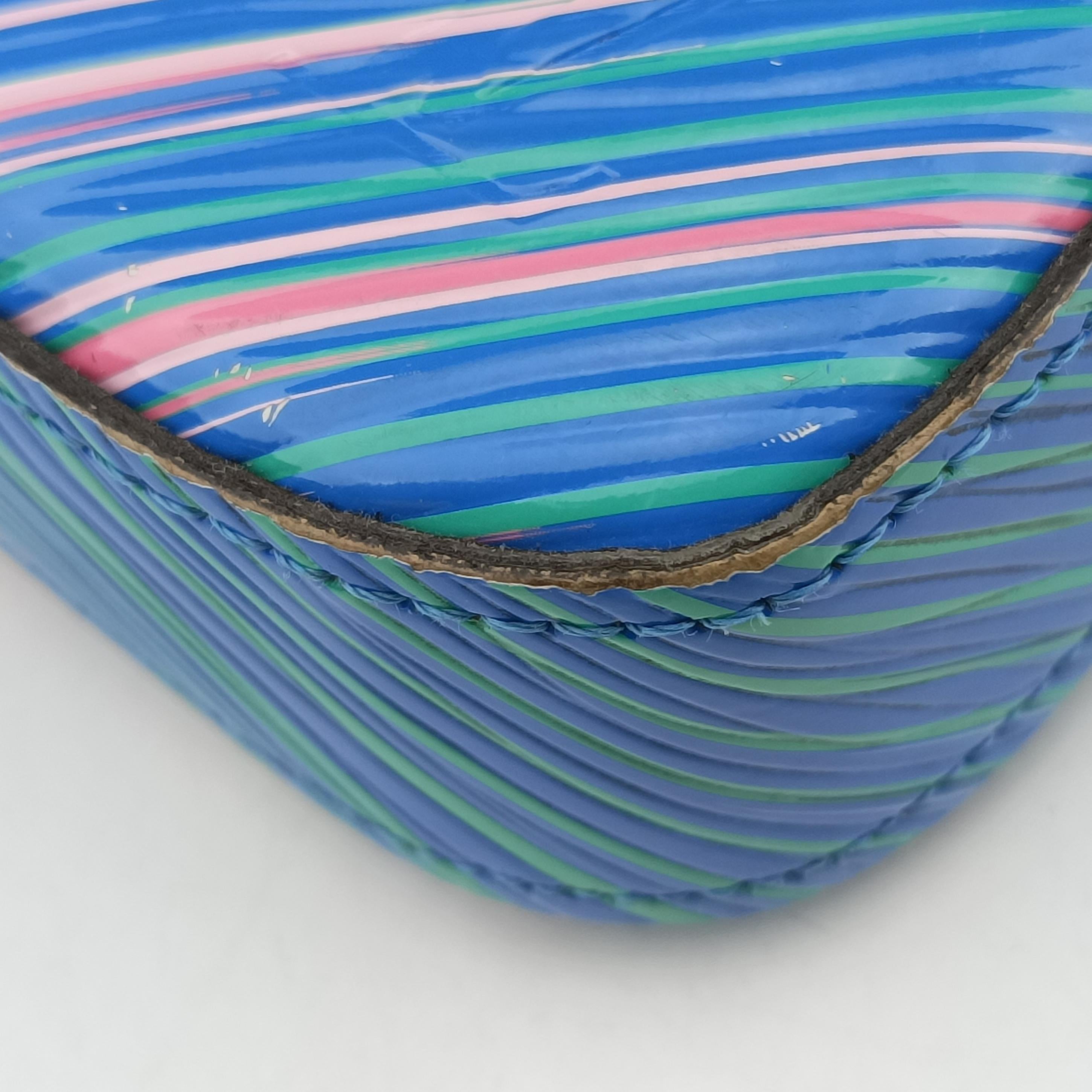 Pre-owned Louis Vuitton Pochette Felicie Pink x Blue×multicolor epi M62768 shoulderbag | stylenewstar
