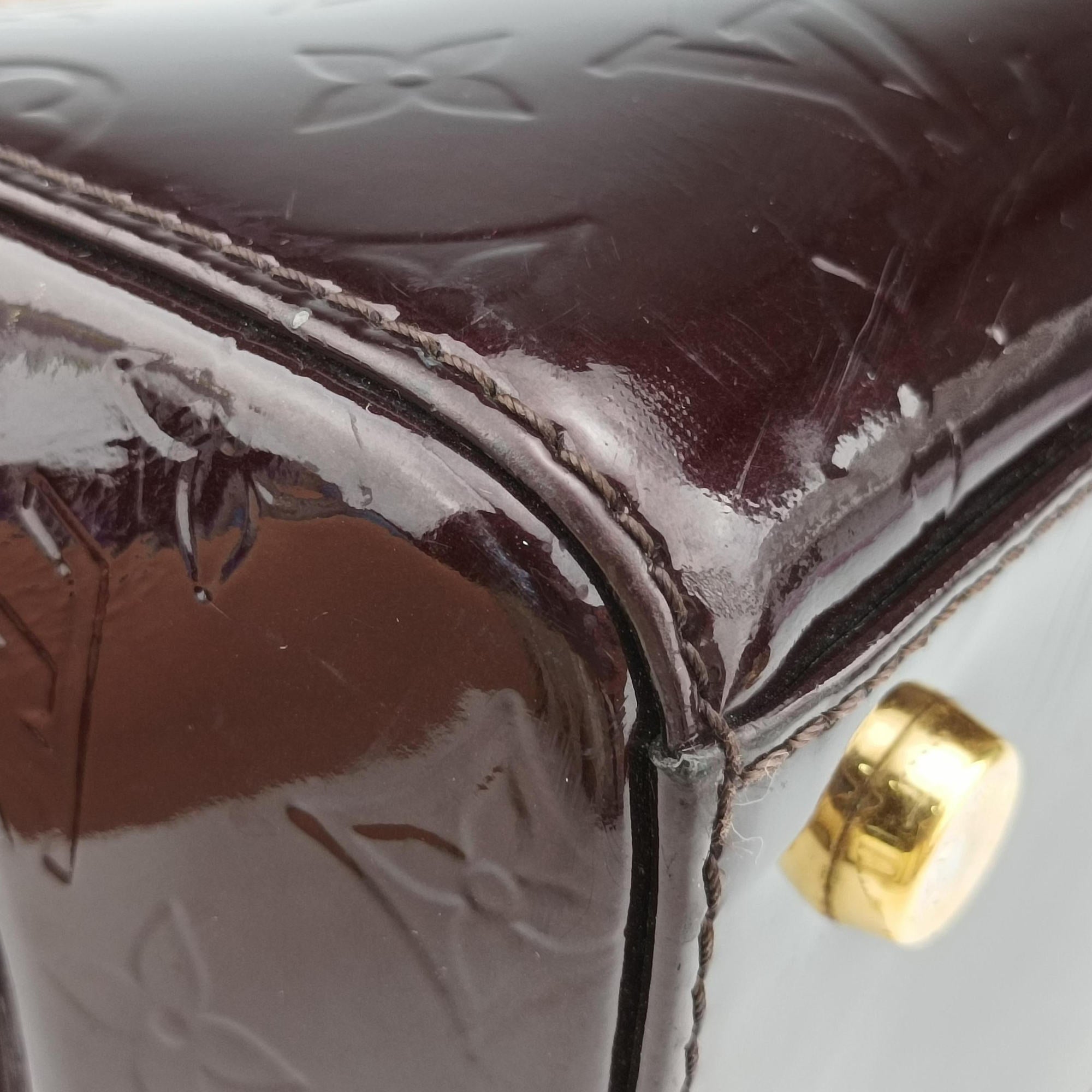 Pre-owned Louis Vuitton Brea MM AMARANTE Vernis M91619 shoulderbag | stylenewstar