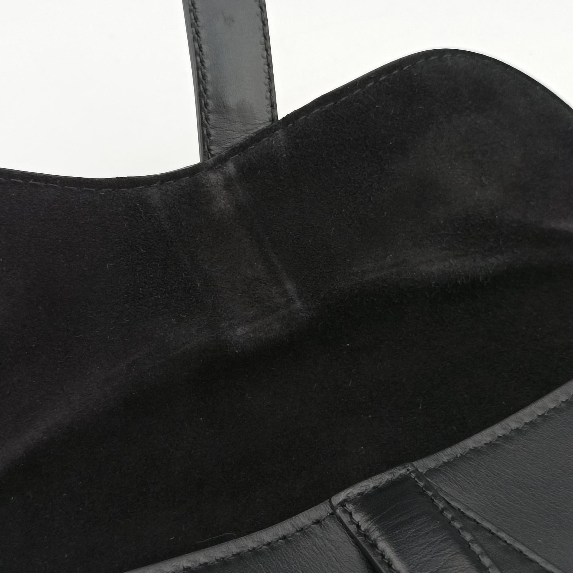 Pre-owned Christian Dior saddle Black leather  bum bag/waist bag | stylenewstar