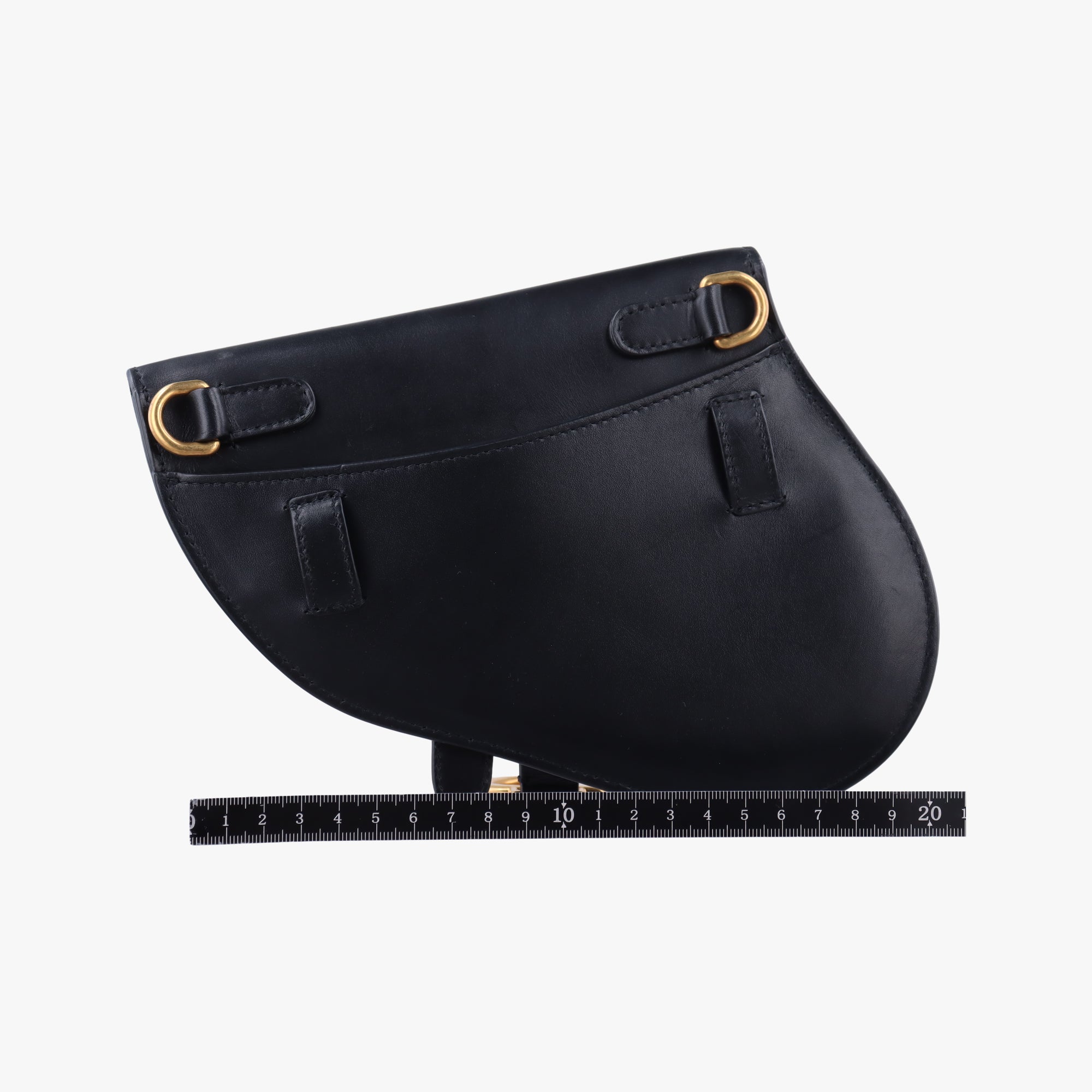 Pre-owned Christian Dior saddle Black leather  bum bag/waist bag | stylenewstar