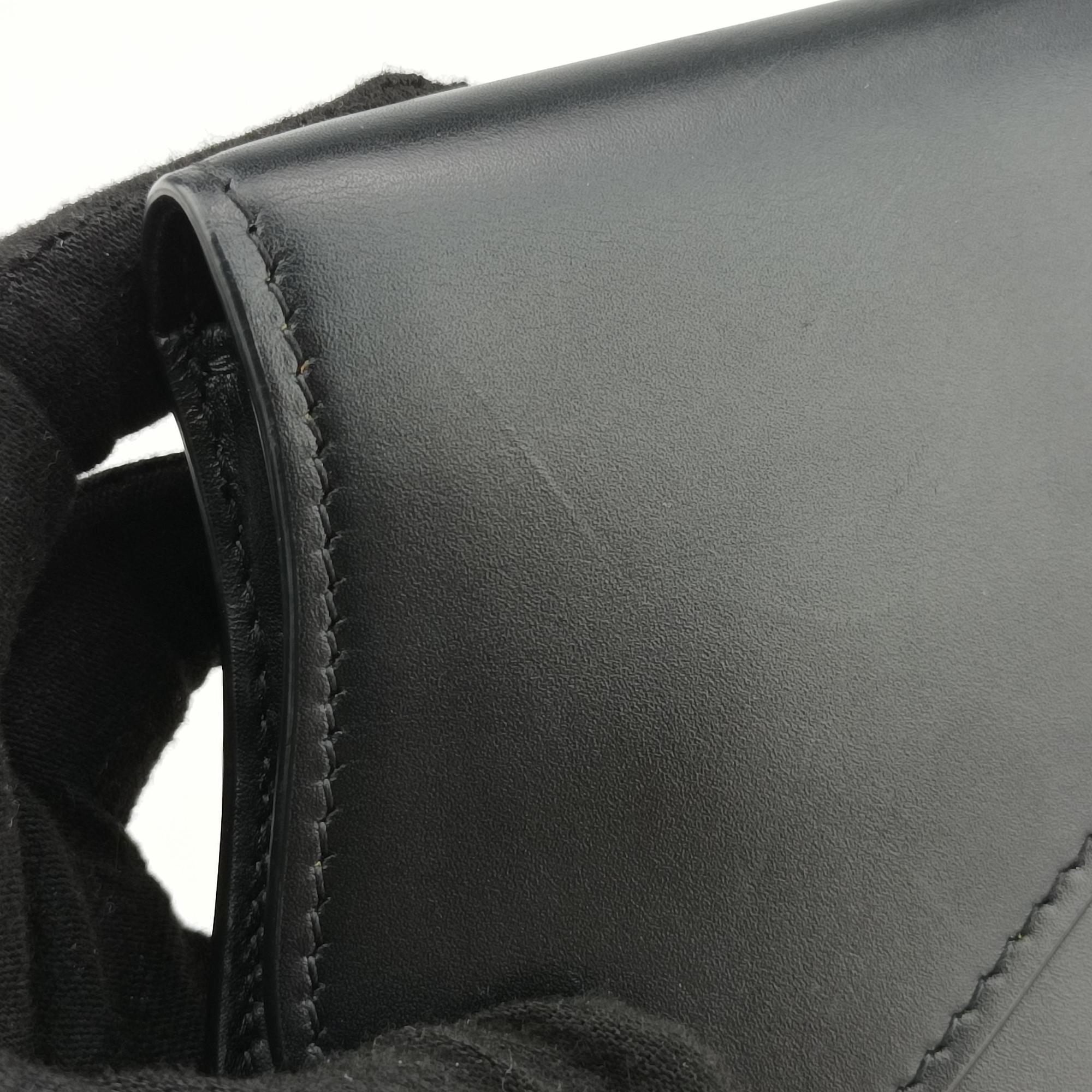 Pre-owned Christian Dior saddle Black leather  bum bag/waist bag | stylenewstar