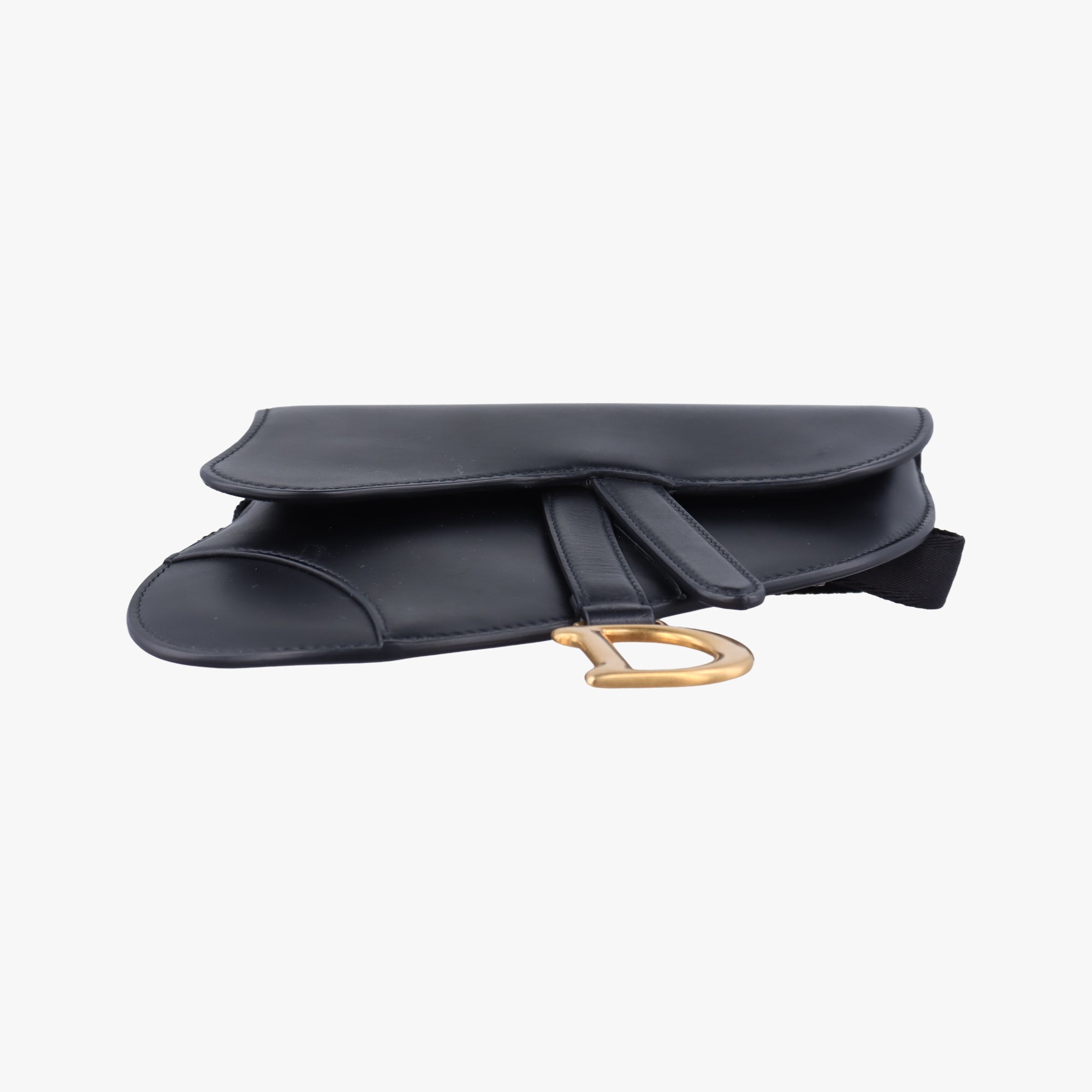 Pre-owned Christian Dior saddle Black leather  bum bag/waist bag | stylenewstar