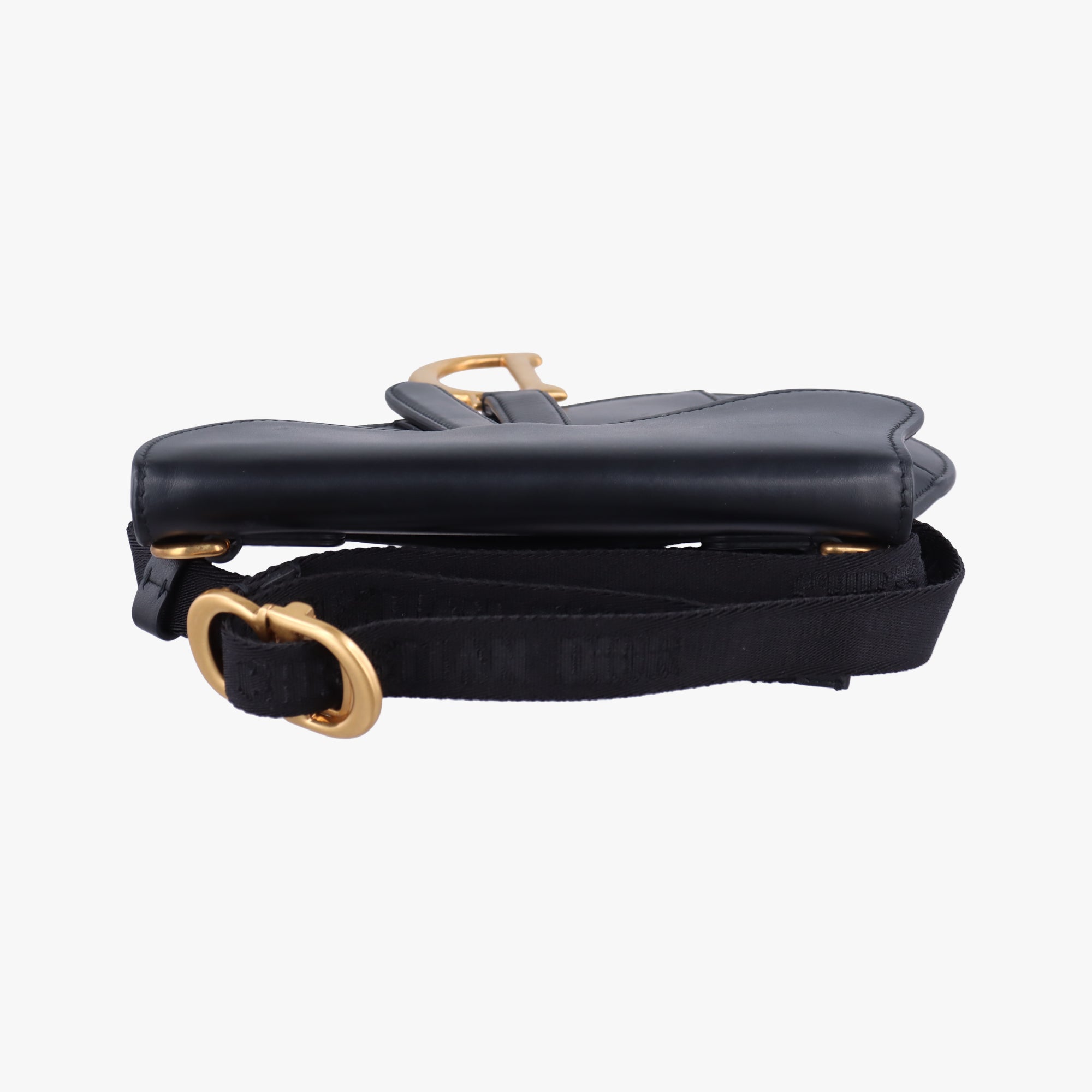 Pre-owned Christian Dior saddle Black leather  bum bag/waist bag | stylenewstar