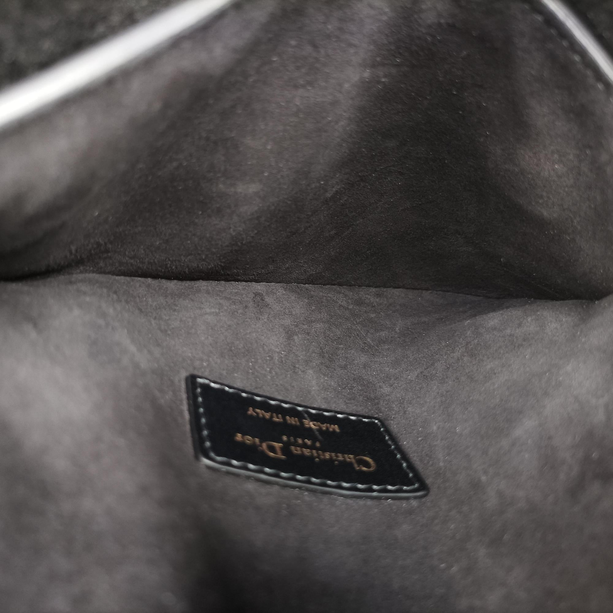 Pre-owned Christian Dior saddle Black leather  bum bag/waist bag | stylenewstar