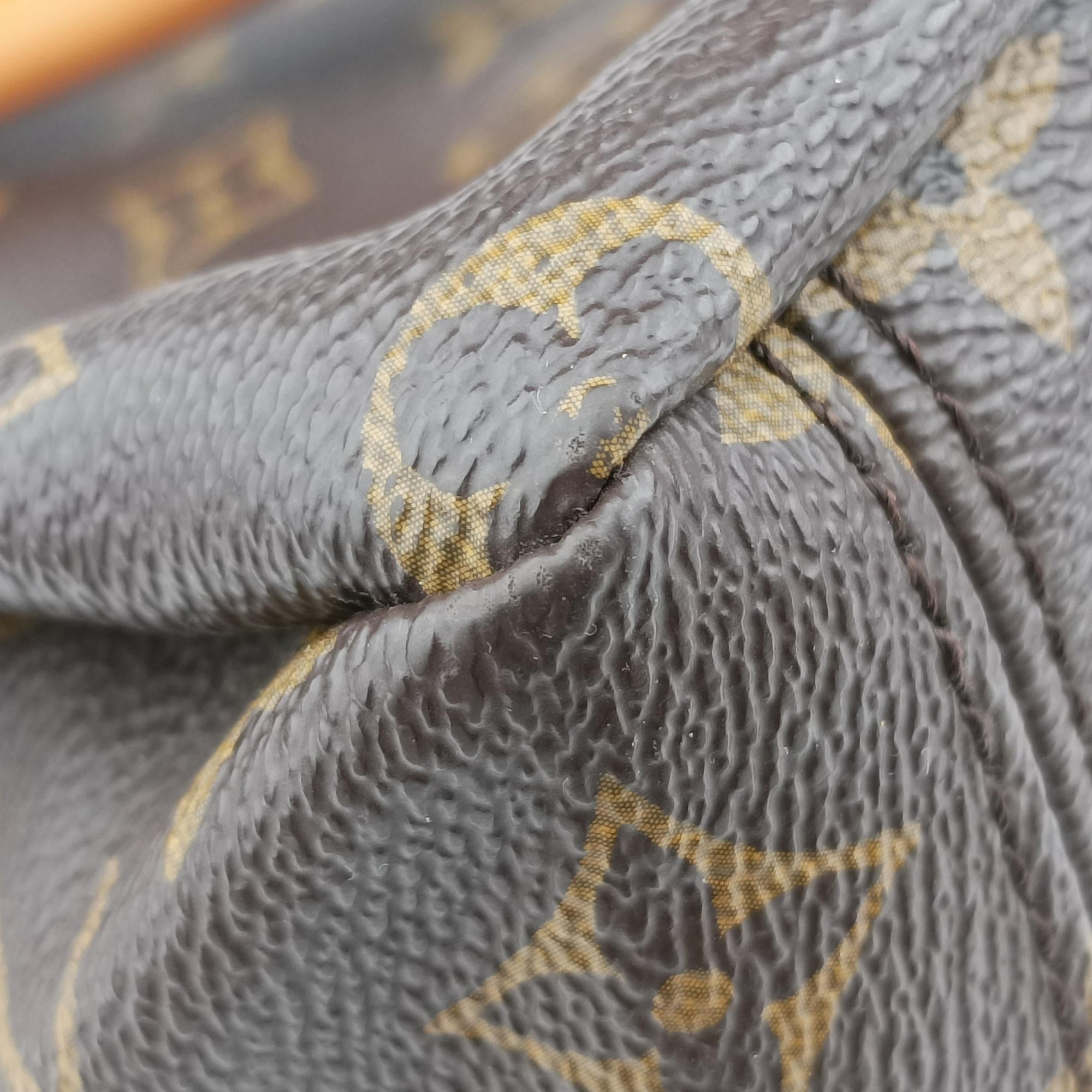 Pre-owned Louis Vuitton PALLAS brown×CERISE Monogram Canvas×calf leather M41175 shoulderbag | stylenewstar