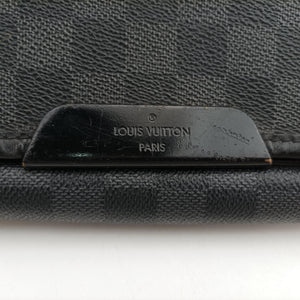 Pre-owned Louis Vuitton DANIEL MM Noir Damier  Graphite N58029 shoulderbag | stylenewstar