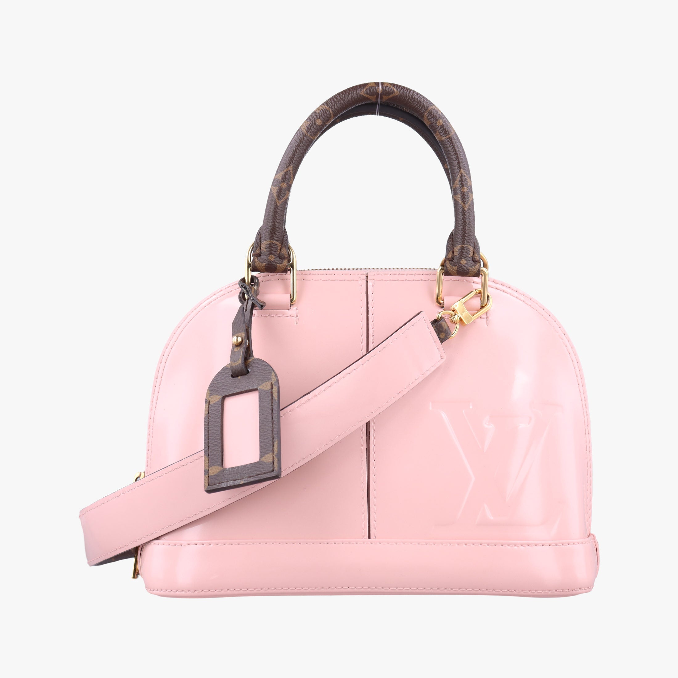 Pre-owned Louis Vuitton Alma BB ROSE BALLERIN Vernis M51949 shoulderbag | stylenewstar