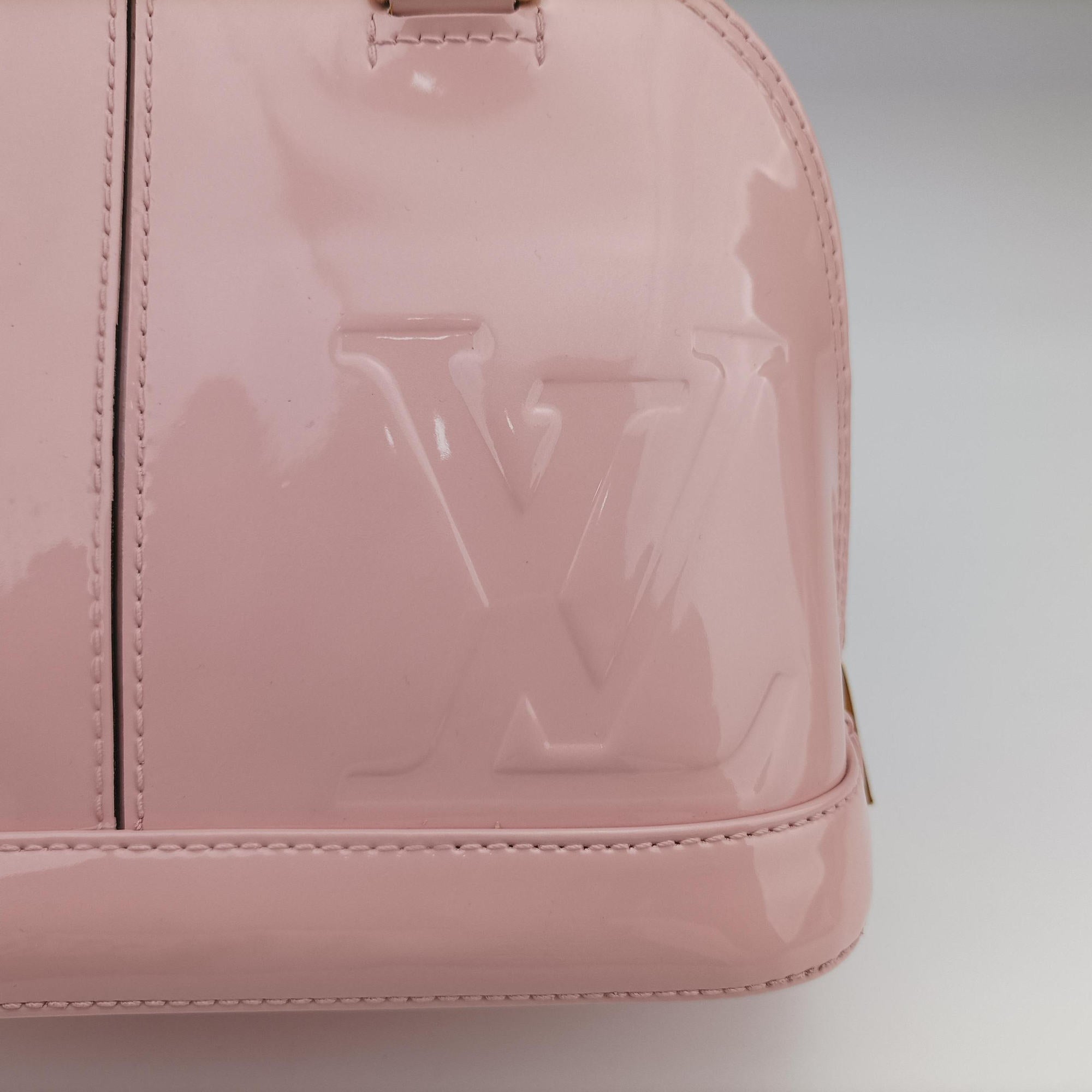 Pre-owned Louis Vuitton Alma BB ROSE BALLERIN Vernis M51949 shoulderbag | stylenewstar