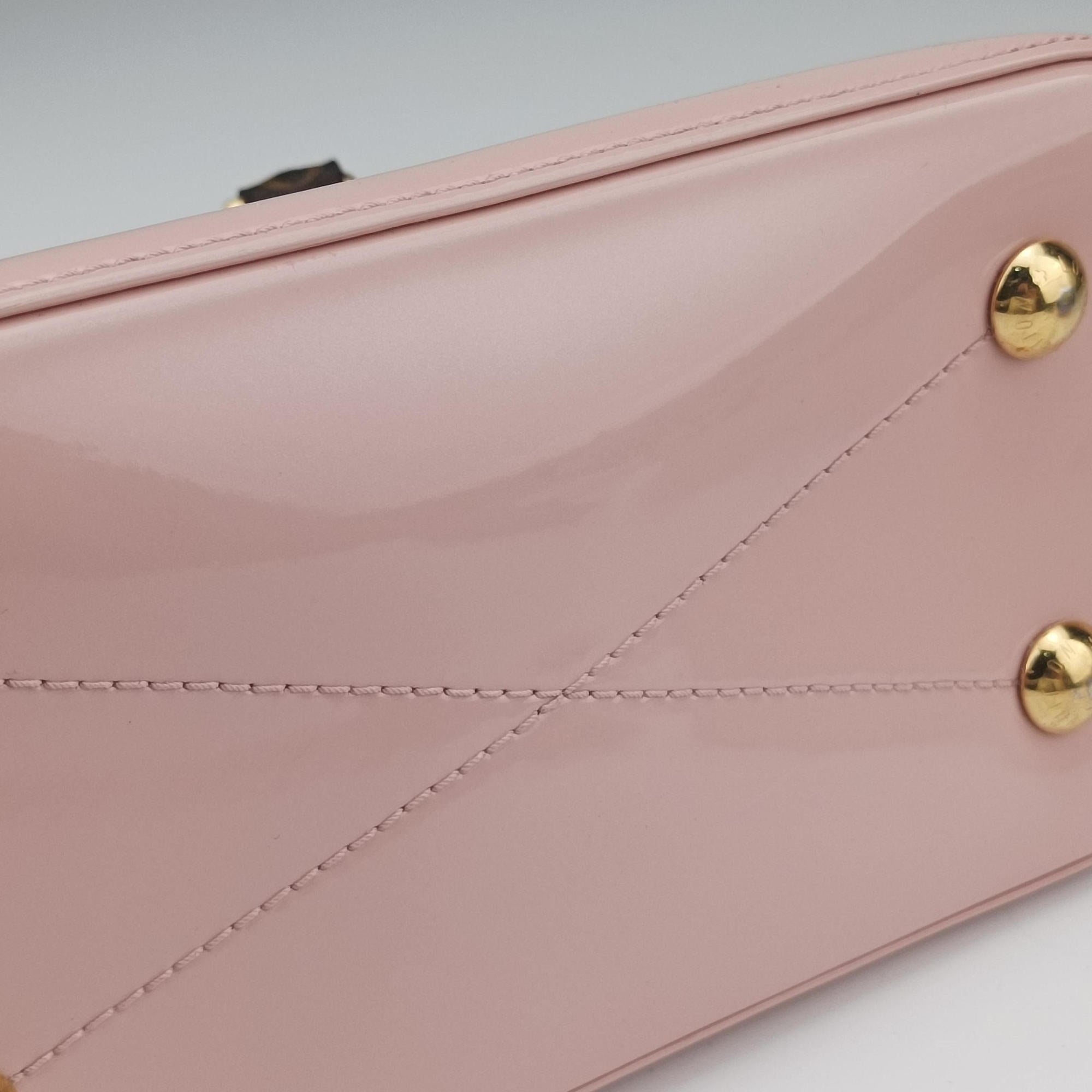 Pre-owned Louis Vuitton Alma BB ROSE BALLERIN Vernis M51949 shoulderbag | stylenewstar