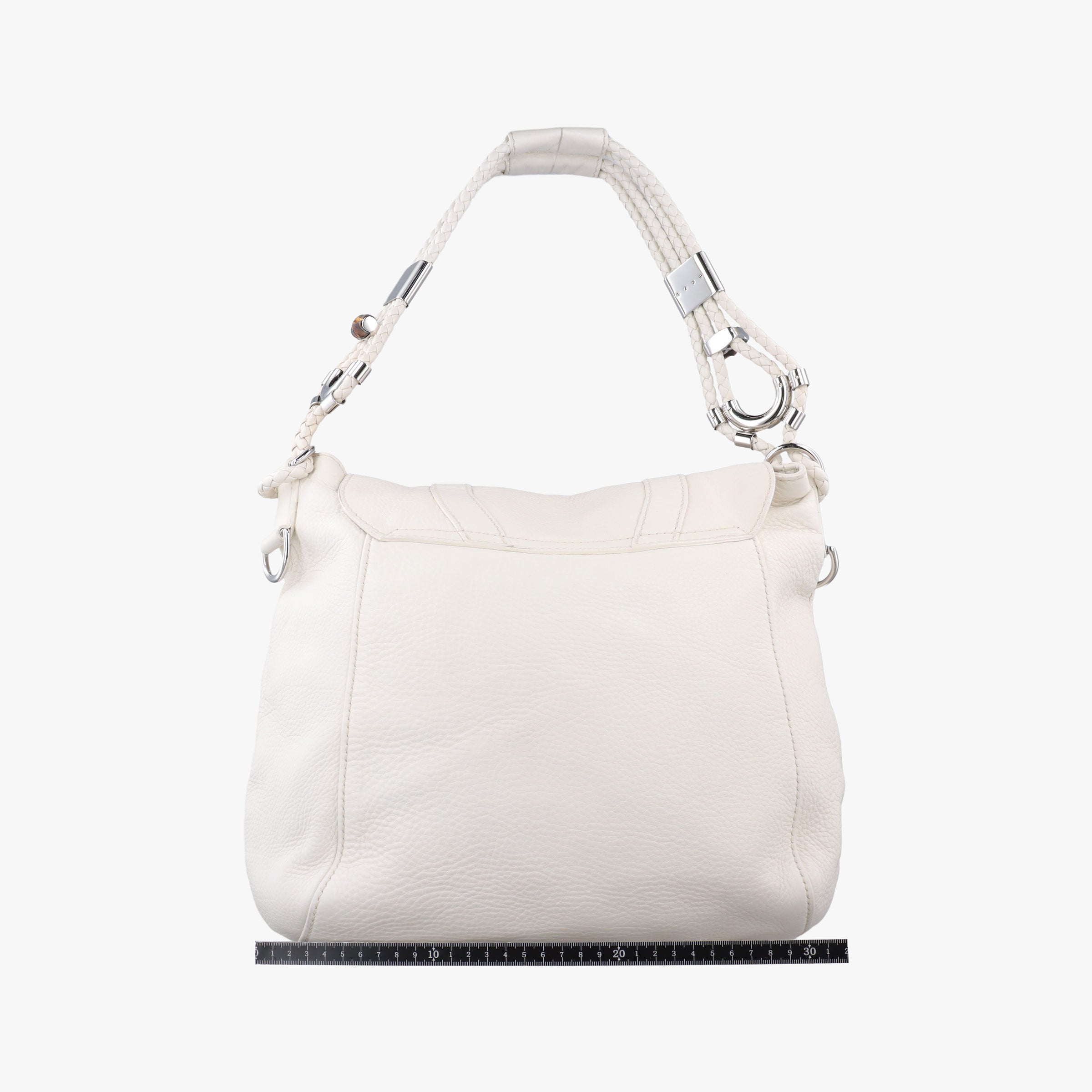 Pre-owned Gucci Techno Horsebit Convertible Hobo White Leather 240237 shoulderbag | stylenewstar