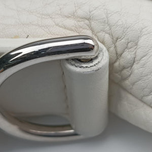 Pre-owned Gucci Techno Horsebit Convertible Hobo White Leather 240237 shoulderbag | stylenewstar