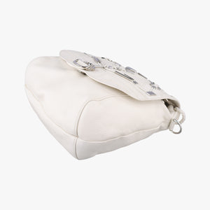 Pre-owned Gucci Techno Horsebit Convertible Hobo White Leather 240237 shoulderbag | stylenewstar
