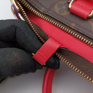 Pre-owned Louis Vuitton SPEEDY30 Brown×Flamingo Monogram Totem M41665 handbag | stylenewstar