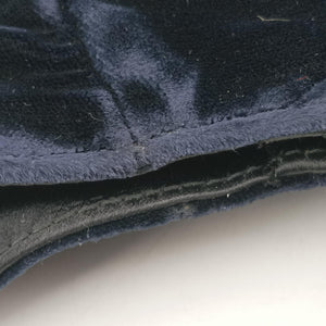 Pre-owned Yves Saint Laurent Rive Gauche Mombasa Blue velour 104938 handbag | stylenewstar