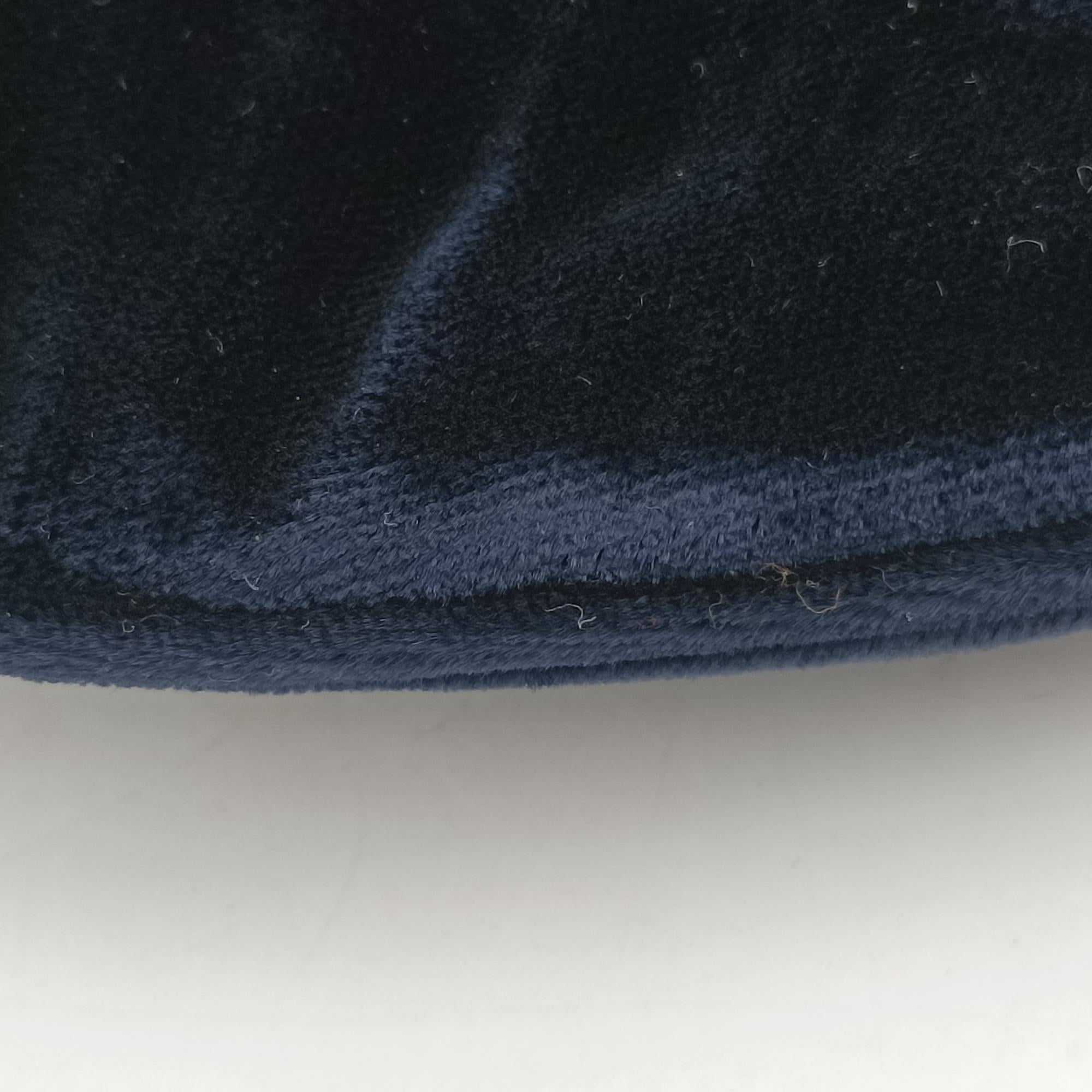 Pre-owned Yves Saint Laurent Rive Gauche Mombasa Blue velour 104938 handbag | stylenewstar