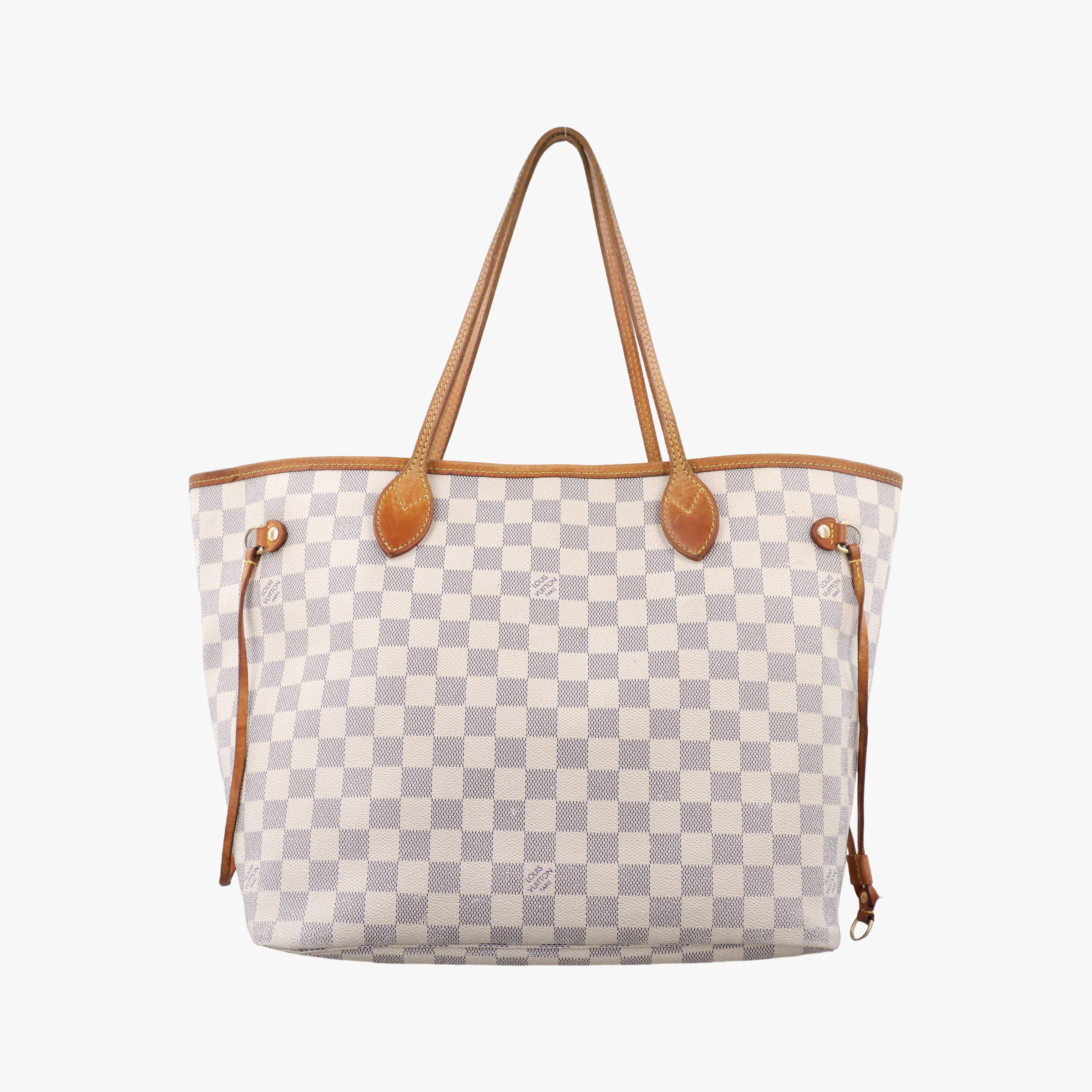 Pre-owned Louis Vuitton NEVERFULL MM Azur Damier Canvas N51107 handbag | stylenewstar