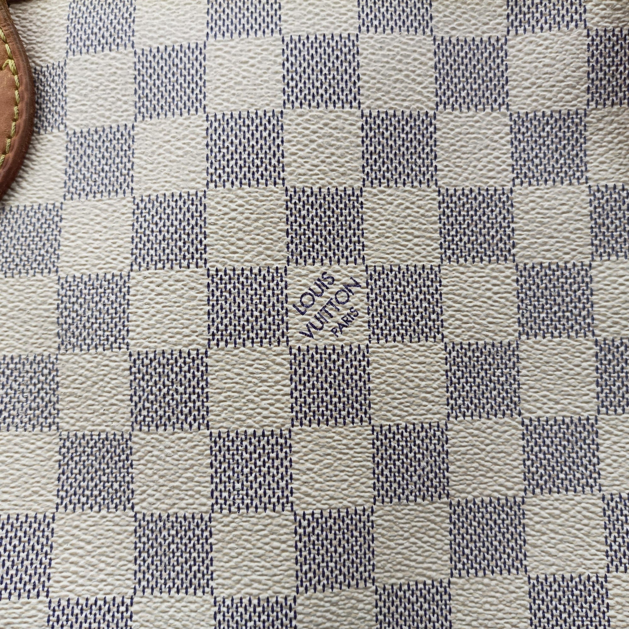Pre-owned Louis Vuitton NEVERFULL MM Azur Damier Canvas N51107 handbag | stylenewstar