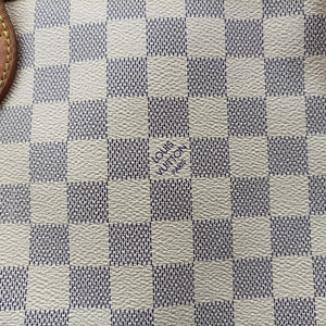 Pre-owned Louis Vuitton NEVERFULL MM Azur Damier Canvas N51107 handbag | stylenewstar