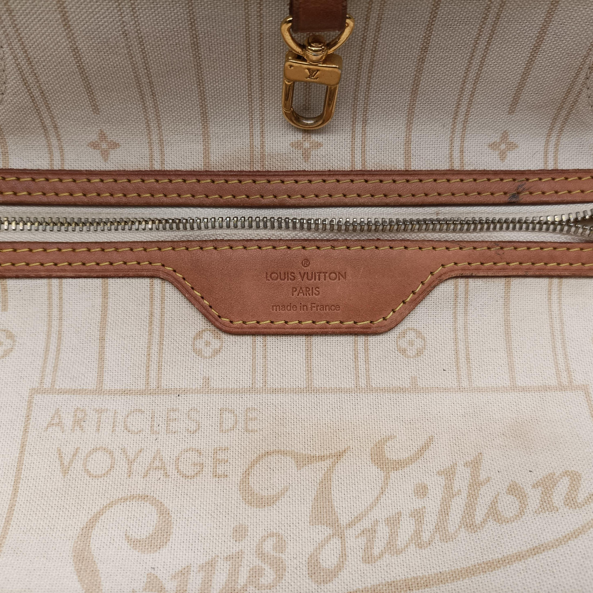 Pre-owned Louis Vuitton NEVERFULL MM AZUR Damier Canvas N51107 shoulderbag | stylenewstar