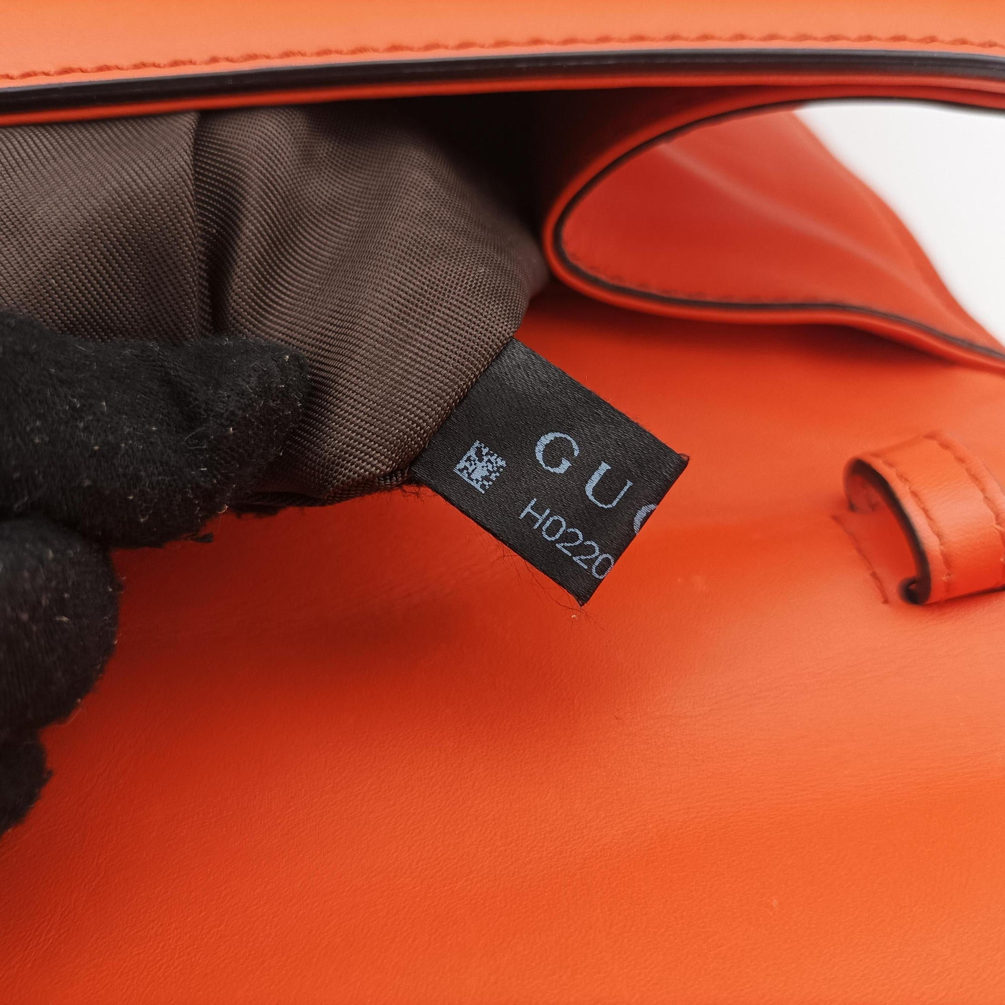 Pre-owned Gucci Sylvie Orange×Red×Black Leather 431665 shoulderbag | stylenewstar