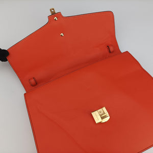 Pre-owned Gucci Sylvie Orange×Red×Black Leather 431665 shoulderbag | stylenewstar