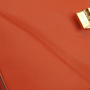 Pre-owned Gucci Sylvie Orange×Red×Black Leather 431665 shoulderbag | stylenewstar