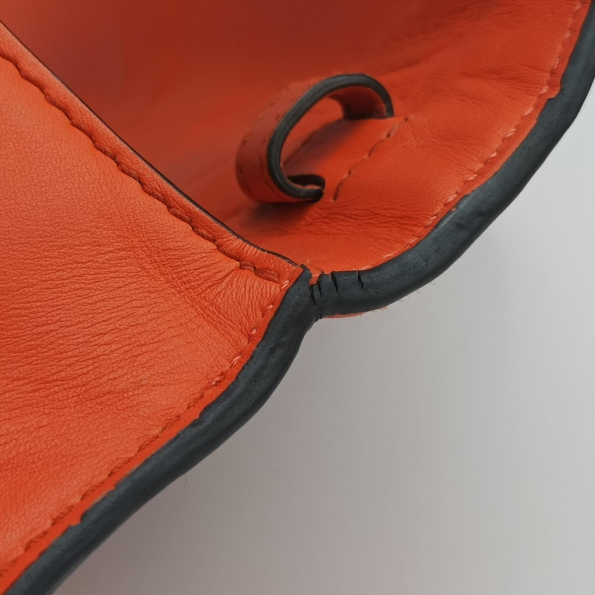 Pre-owned Gucci Sylvie Orange×Red×Black Leather 431665 shoulderbag | stylenewstar