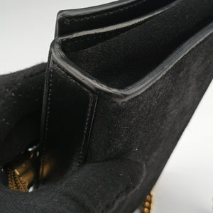 Pre-owned Yves Saint Laurent KATE Black Suede×Leather 354120 shoulderbag | stylenewstar