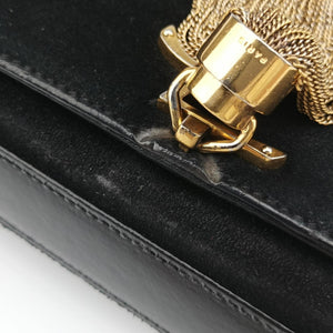 Pre-owned Yves Saint Laurent KATE Black Suede×Leather 354120 shoulderbag | stylenewstar