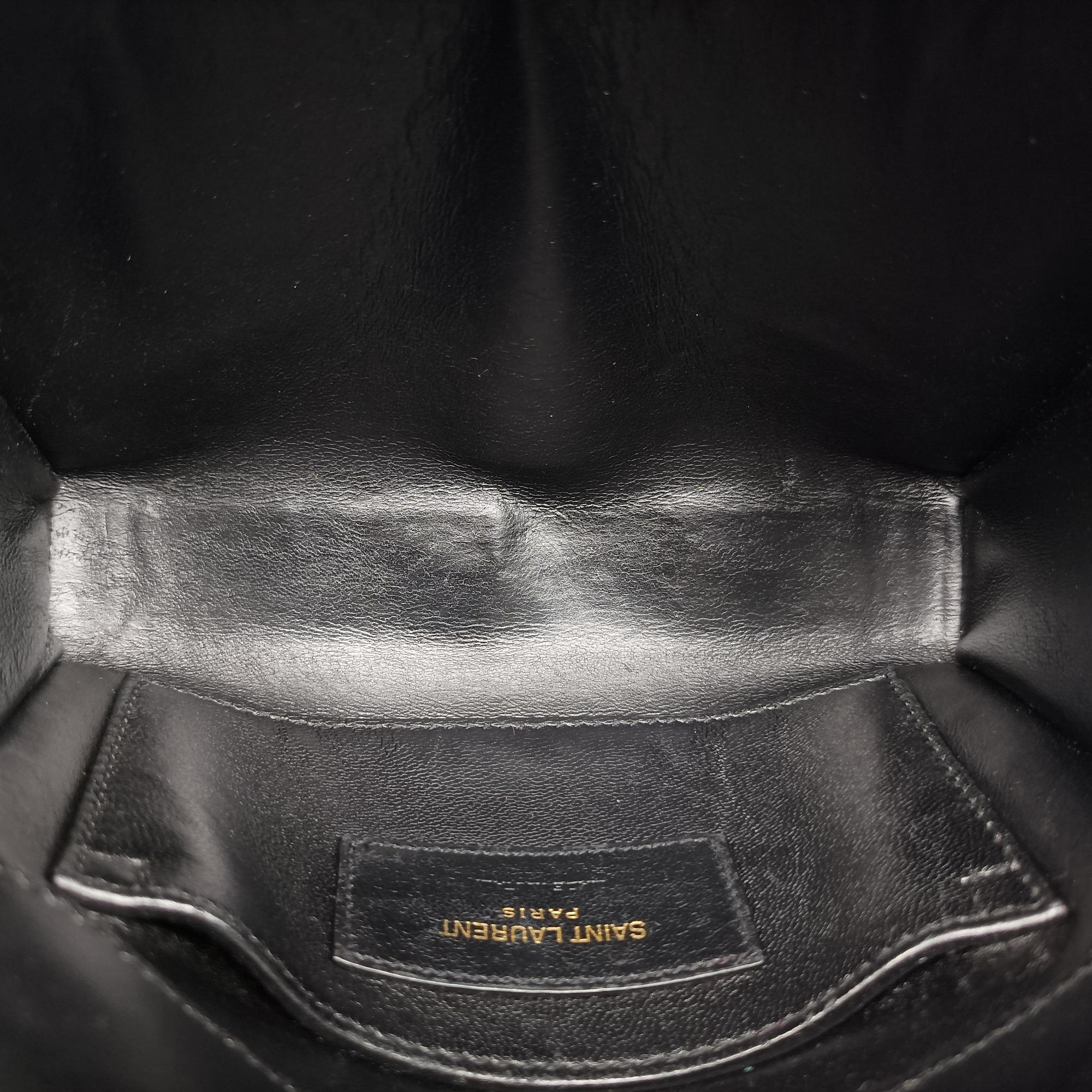 Pre-owned Yves Saint Laurent KATE Black Suede×Leather 354120 shoulderbag | stylenewstar