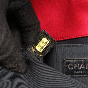 Pre-owned Chanel BOY CHANEL Red Patent A67086 shoulderbag | stylenewstar