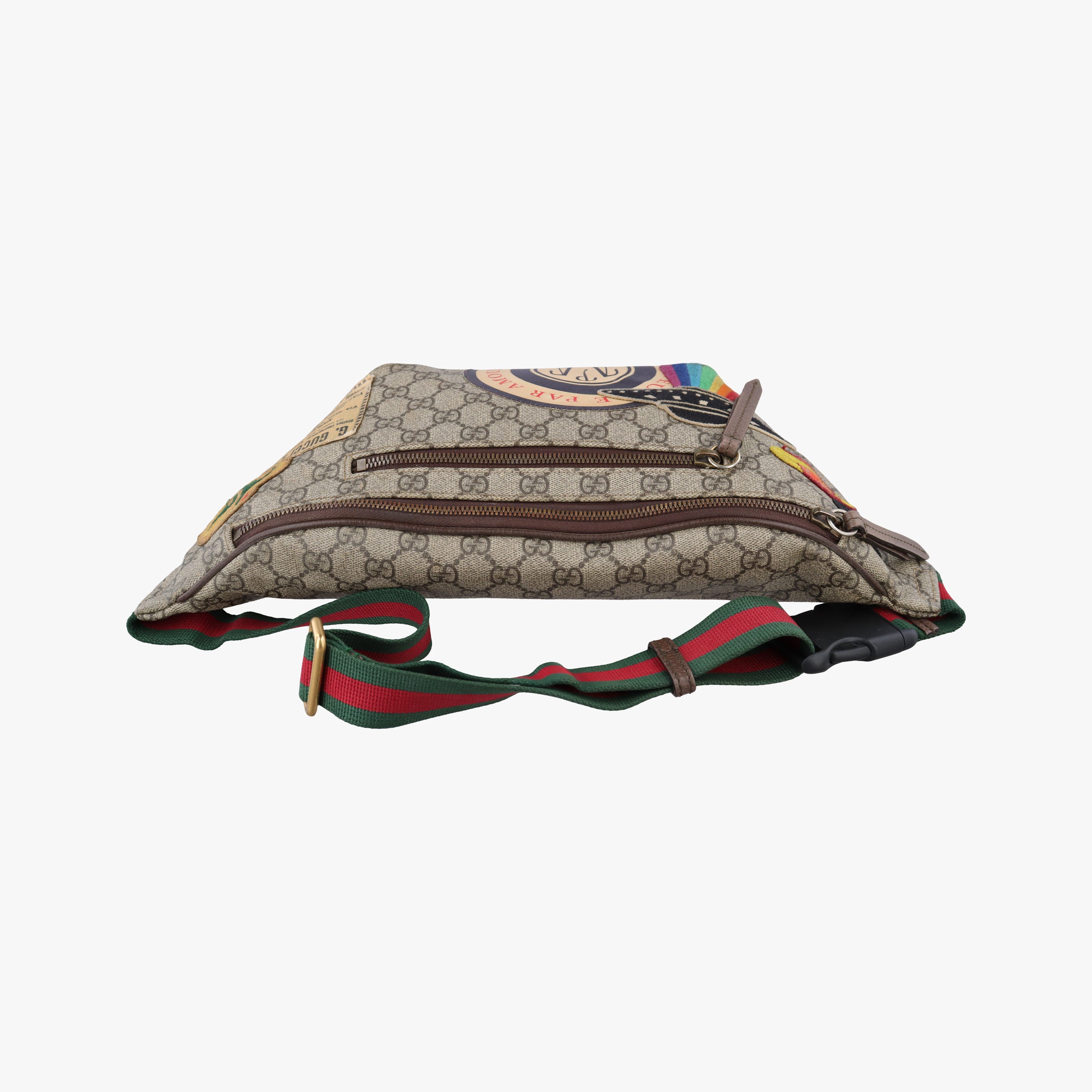 Vintage Gucci GG Supreme Courrier beige×Multicolour PVC coated canvas 529711 bum bag/waist bag | stylenewstar