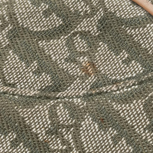 Pre-owned Christian Dior Saddle Green×beige Jacquard×Leather  shoulderbag | stylenewstar