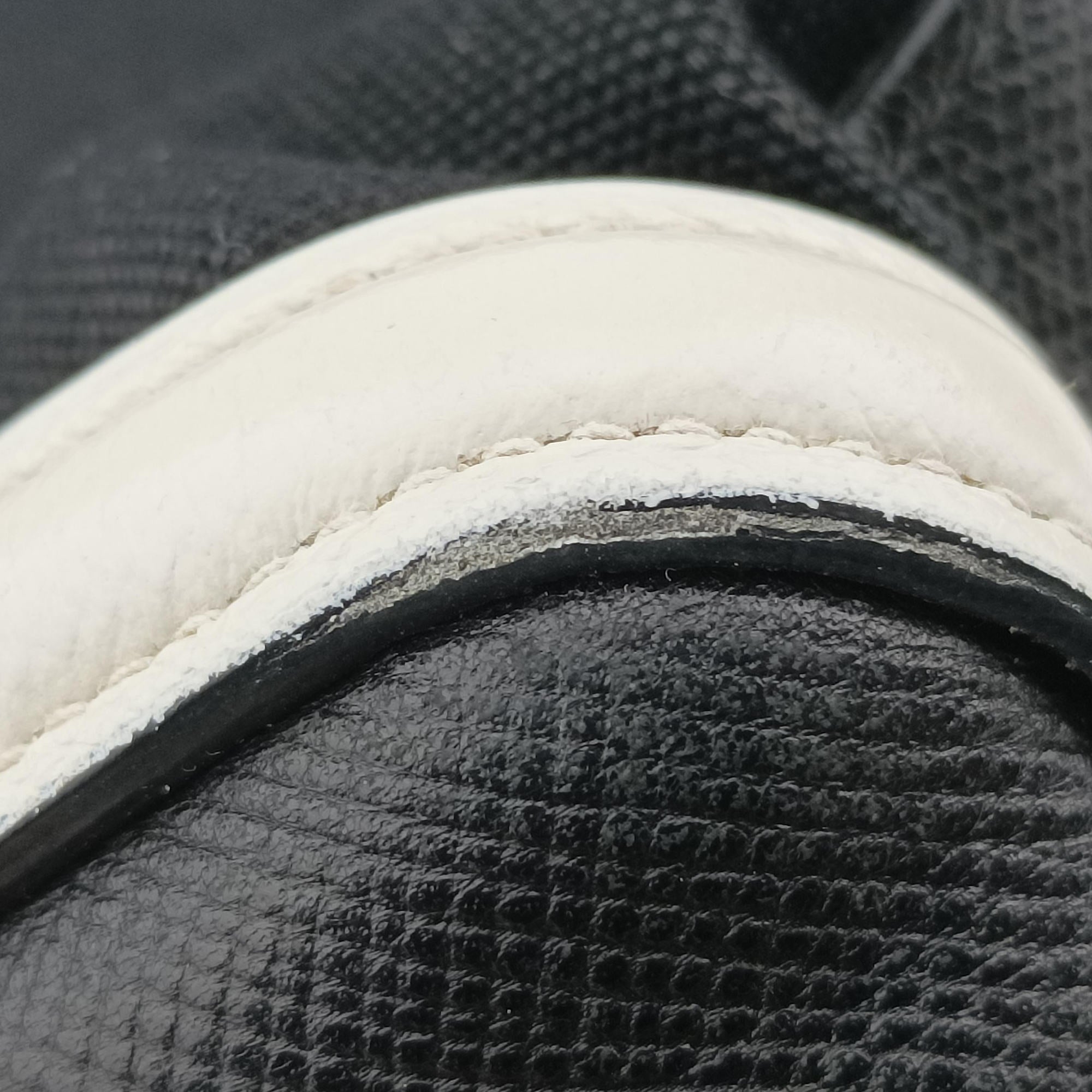 Pre-owned Prada Logo White×Black Saffiano leather×leather×canvas BN2595 shoulderbag | stylenewstar