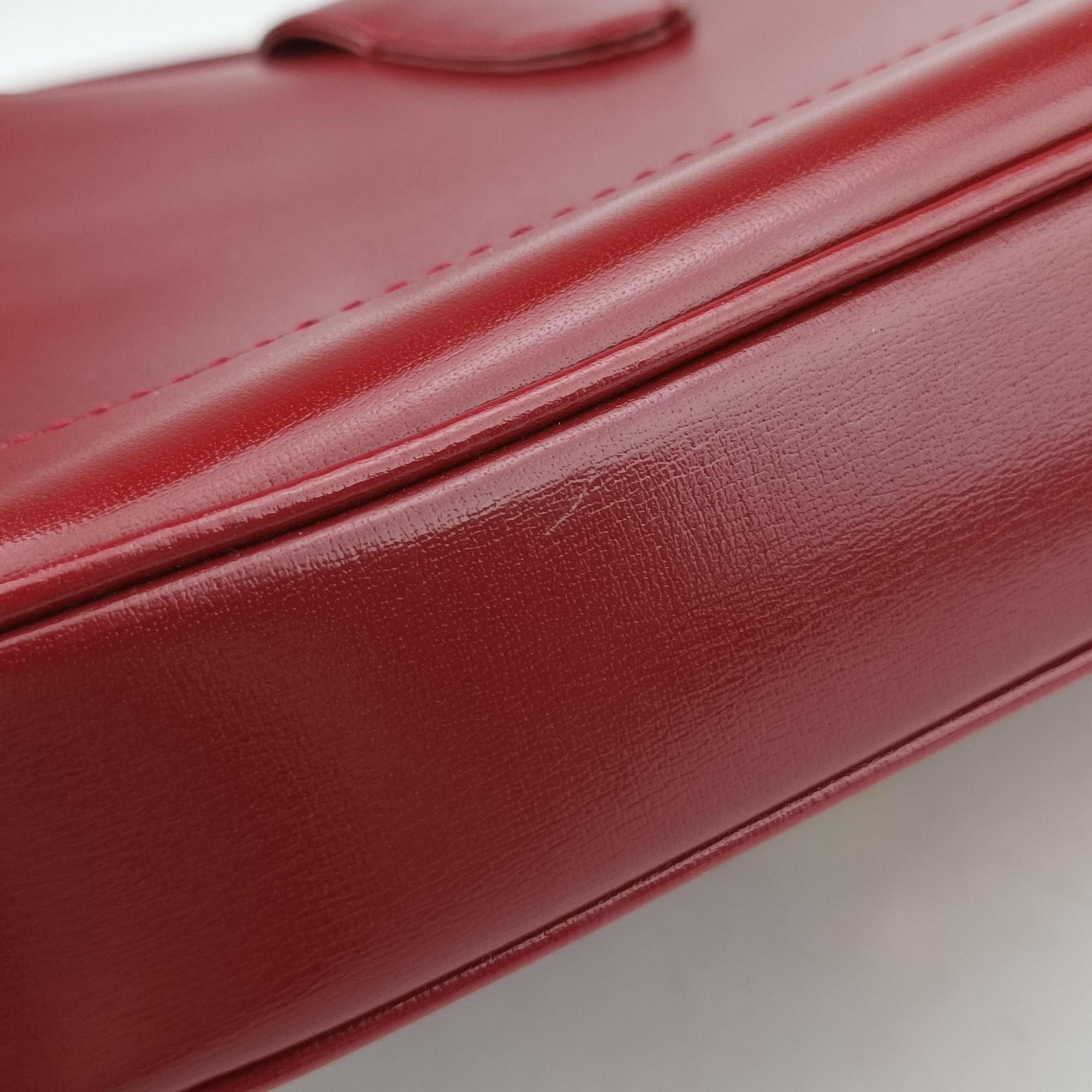 Pre-owned Gucci JACKIE 1961 Red Leather 686709 shoulderbag | stylenewstar