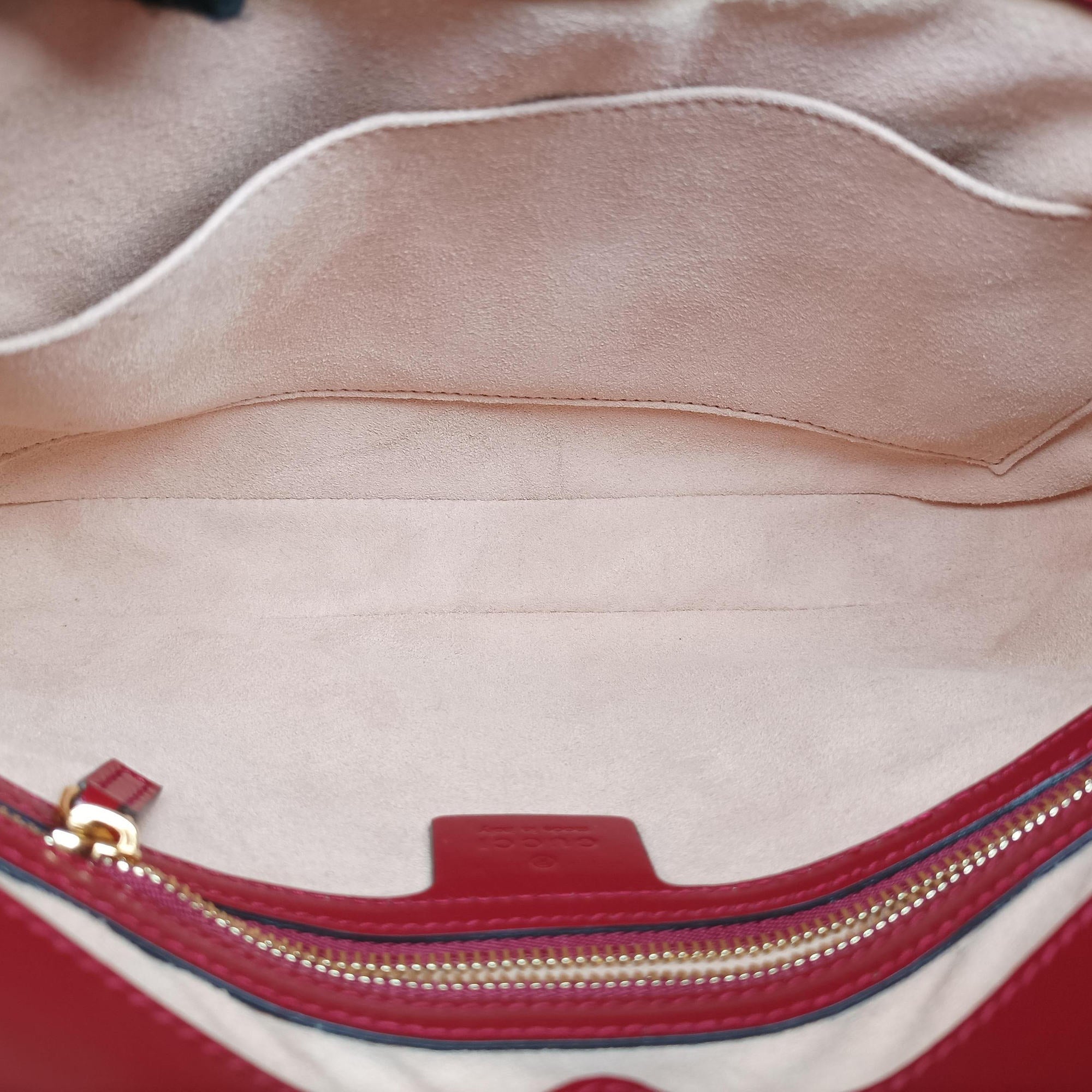 Pre-owned Gucci JACKIE 1961 Red Leather 686709 shoulderbag | stylenewstar