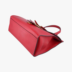 Pre-owned Gucci GG Marmont Animalier Red Leather 409155 handbag | stylenewstar