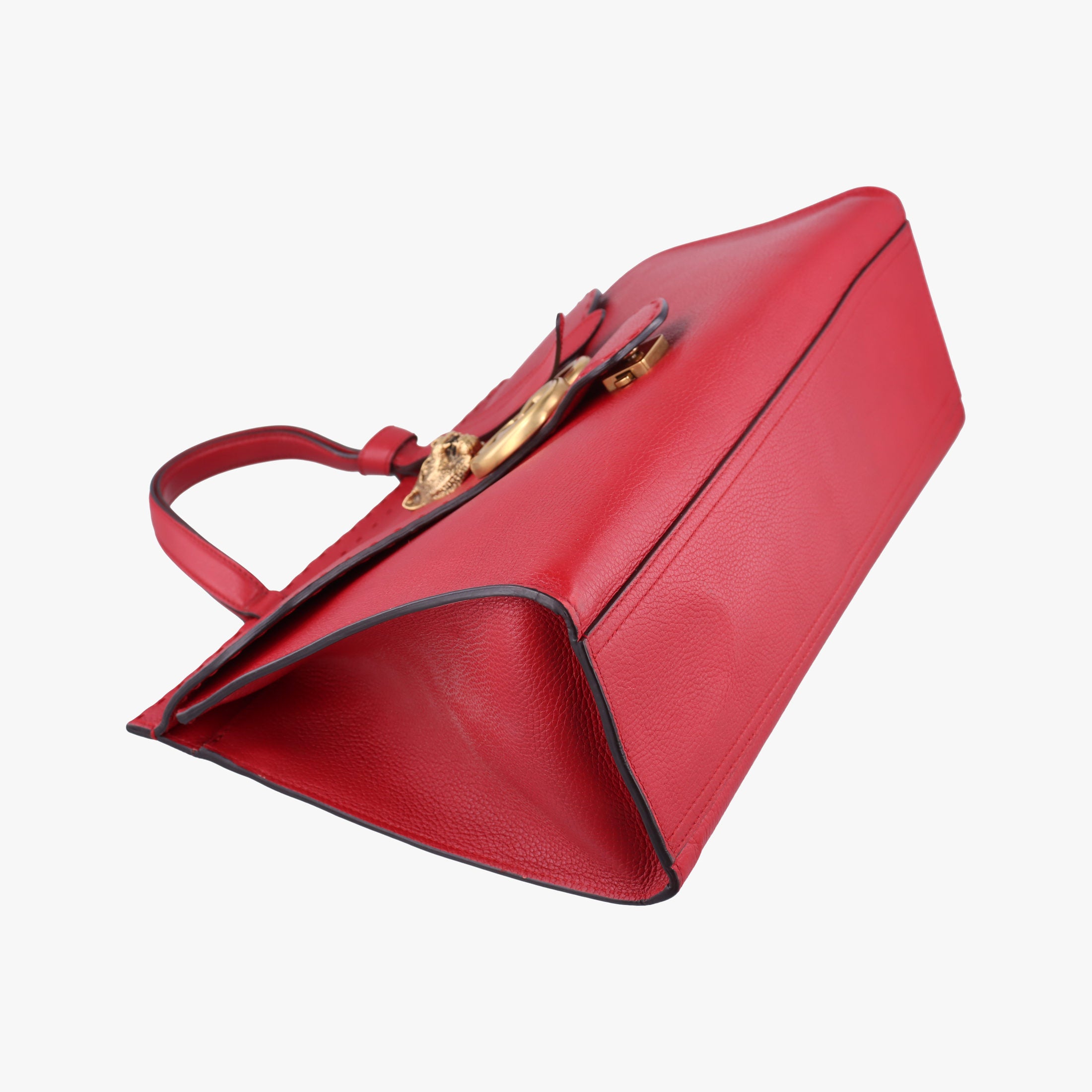 Pre-owned Gucci GG Marmont Animalier Red Leather 409155 handbag | stylenewstar