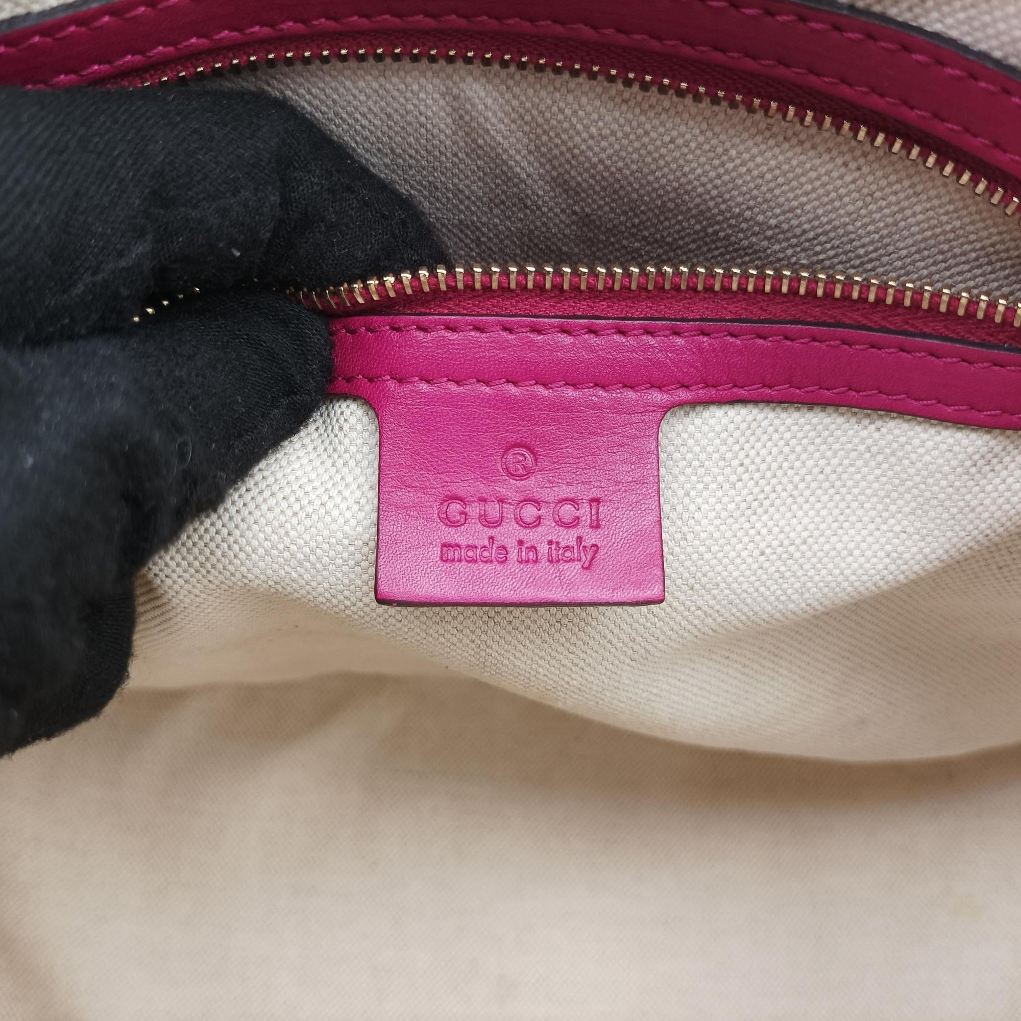 Pre-owned Gucci Microguccissima Rose Patent 309617 shoulderbag | stylenewstar