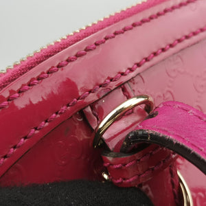 Pre-owned Gucci Microguccissima Rose Patent 309617 shoulderbag | stylenewstar
