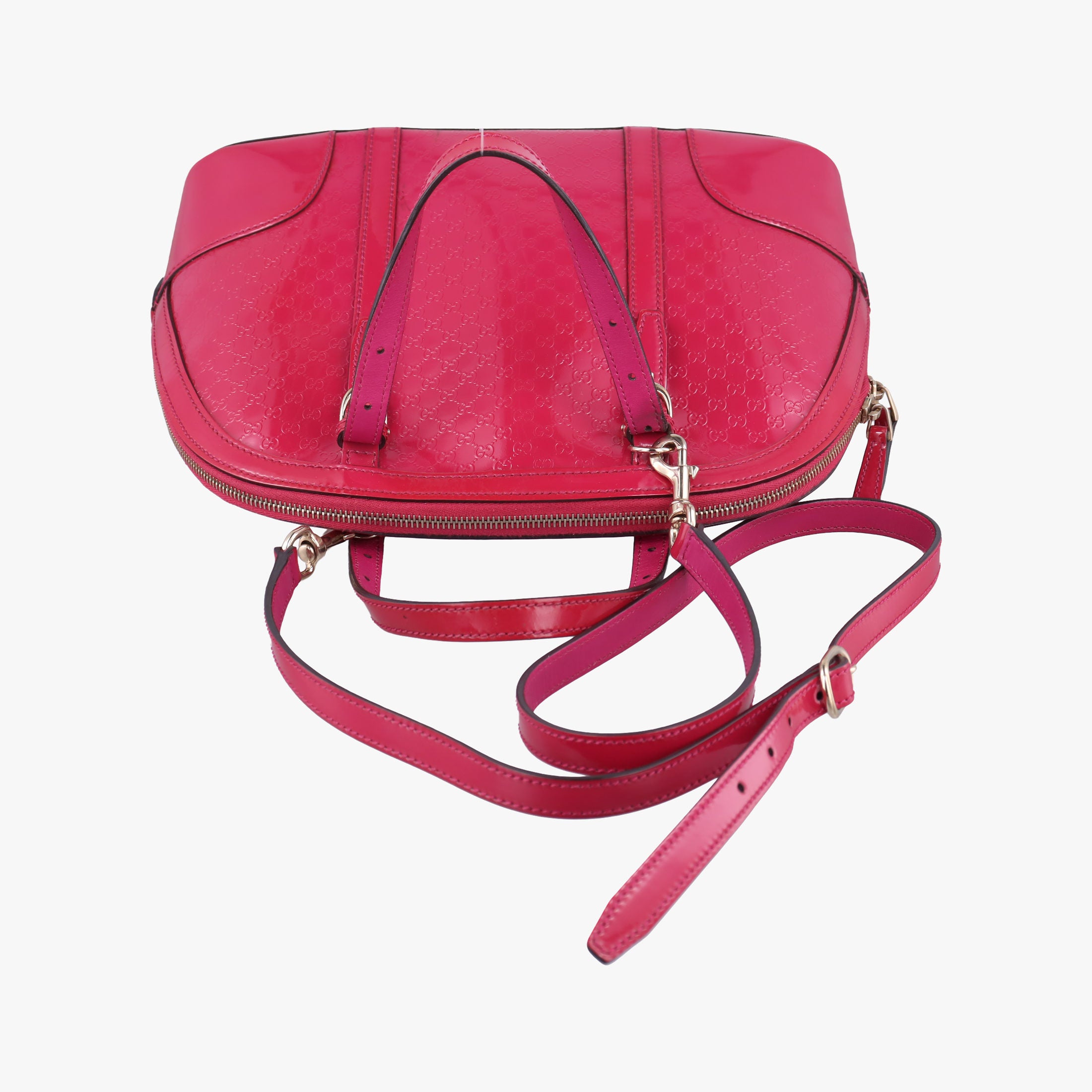 Pre-owned Gucci Microguccissima Rose Patent 309617 shoulderbag | stylenewstar