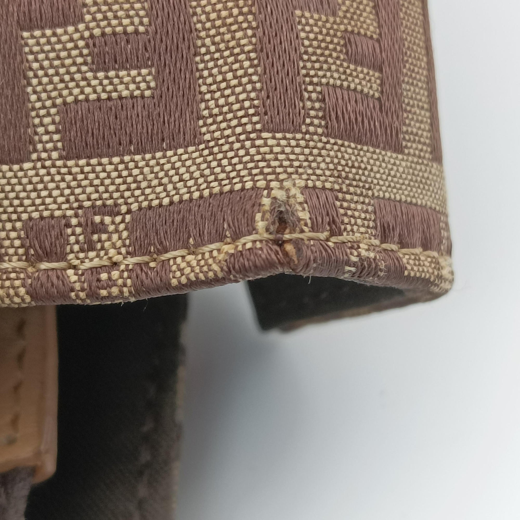 Vintage Fendi Zucchino Brown×Beige canvas×leather 8BL000 handbag | stylenewstar