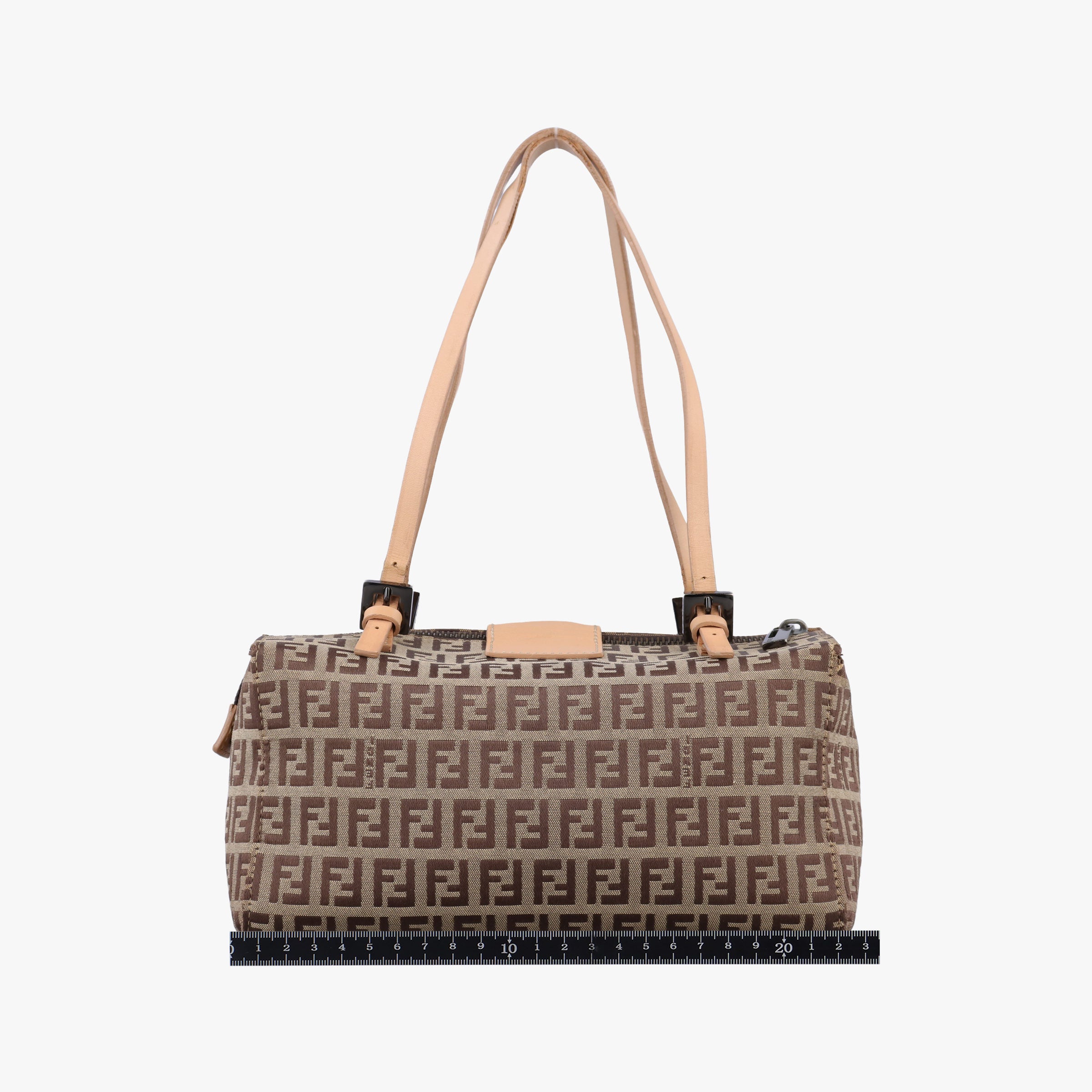 Vintage Fendi Zucchino Brown×Beige canvas×leather 8BL000 handbag | stylenewstar
