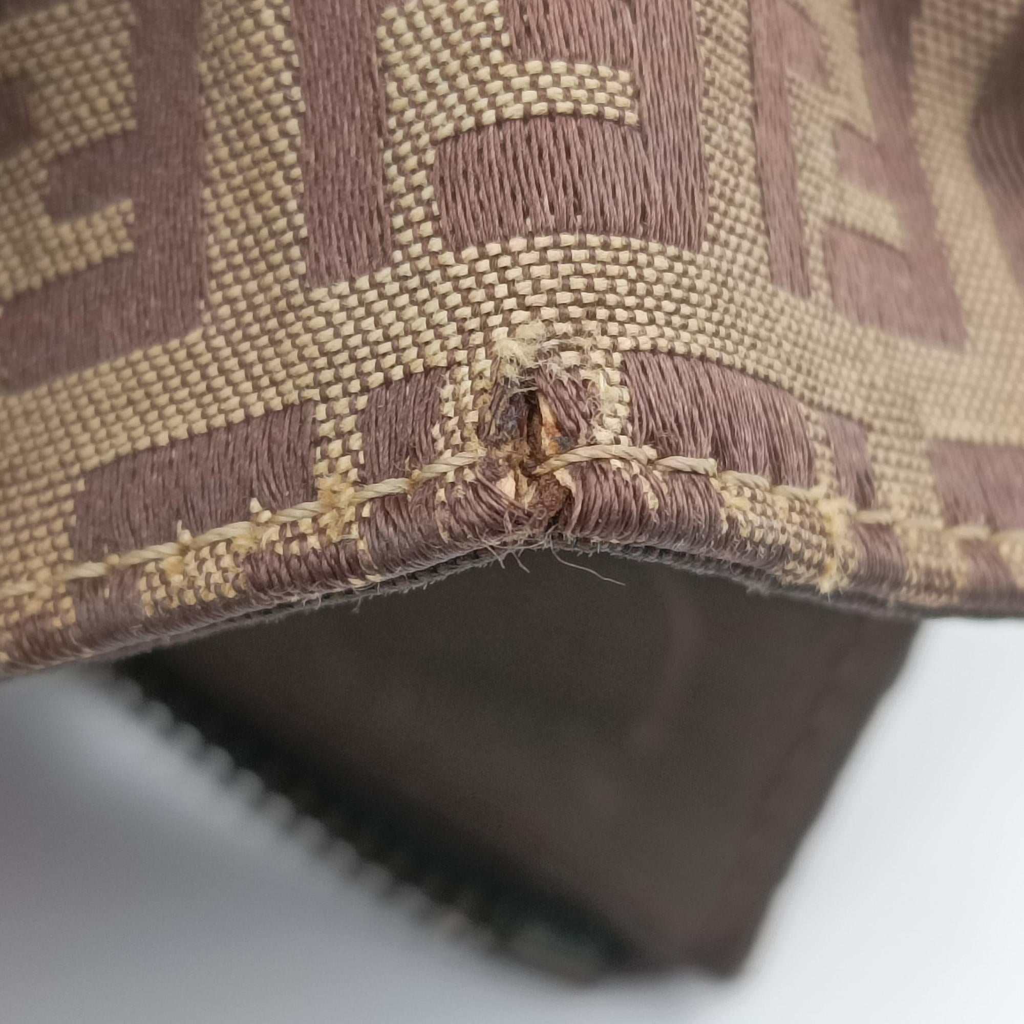 Vintage Fendi Zucchino Brown×Beige canvas×leather 8BL000 handbag | stylenewstar